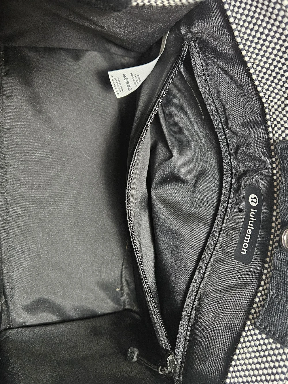 lululemon athletica Black & White Canvas Tote with Strap